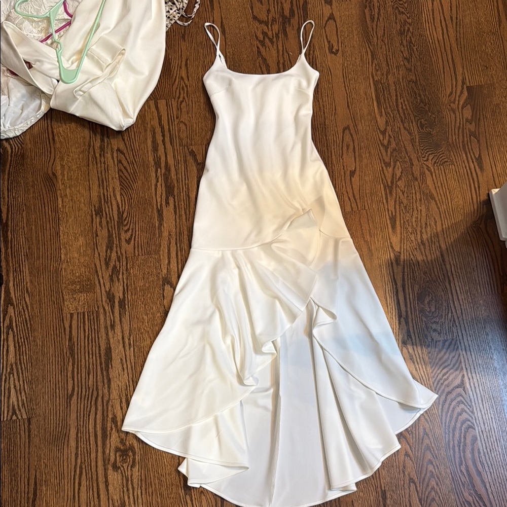 White Ruffle Dress - Picture 2 of 3
